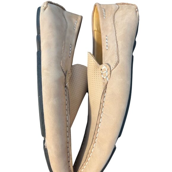 Massimo Matteo Firenze Tan Leather Driving Shoes Loafers Perforated Slip On 10.5 - Picture 4 of 9